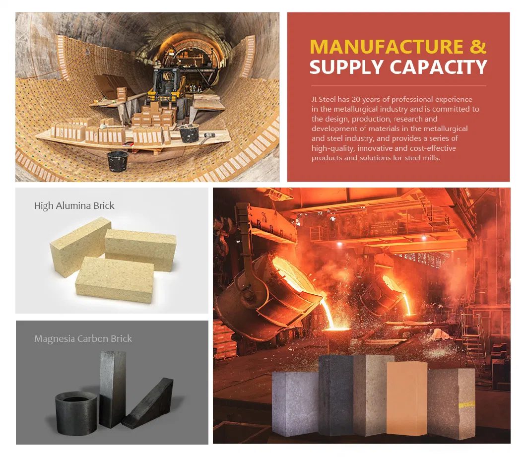 Refractory Magnesia Bricks Fire Magnesite Carbon Brick for Steel Ladle, Converters, Eaf, Refining Furnaces