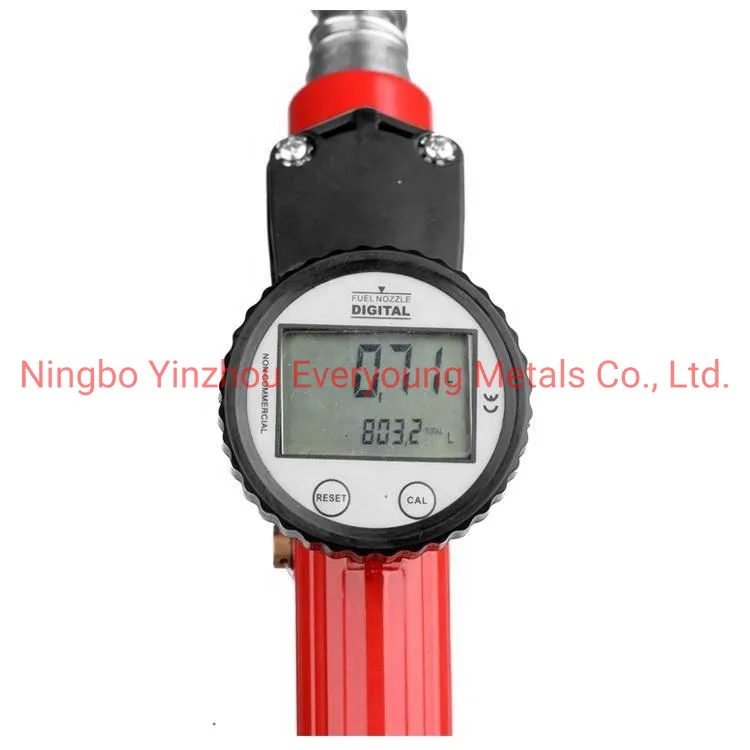 Electric Display Gasoline Diesel Gun with Flow Meter Fuel Nozzles